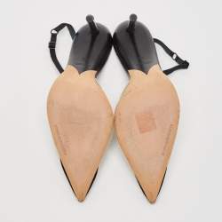 Alexander Wang Black Mesh and Suede Alix Slingback Pumps Size 39