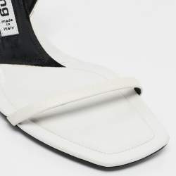 Alexander Wang White Leather Nova Slingback Sandals Size 37.5