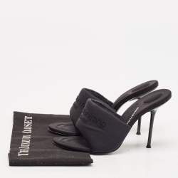 Alexander Wang Black Fabric Slide Sandals Size 38
