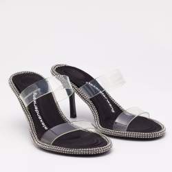 Alexander Wang Transparent PVC Nova Slide Sandals Size 36
