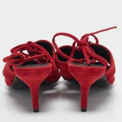 Alexander Wang Red Suede Studded Slide Sandals Size 37
