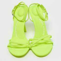 Alexander Wang Neon Green Neoprene Dahlia Sandals Size 40