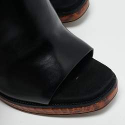 Alexander Wang Black/Brown Croc Embossed and Leather Kendra Mules Size 37