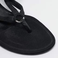 Alexander Wang Black Satin Kit Ankle Tie Sandals Size 40