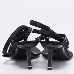 Alexander Wang Black Satin Kit Ankle Tie Sandals Size 40