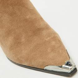 Alexander Wang Brown Suede Block Heel Pointed Toe Mules Size 39