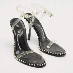 Alexander Wang Transparent PVC Nova Ankle Strap Sandals Size 37