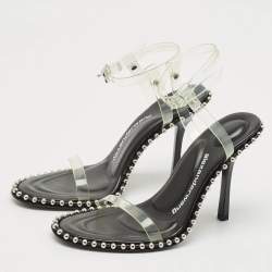 Alexander Wang Transparent PVC Nova Ankle Strap Sandals Size 37