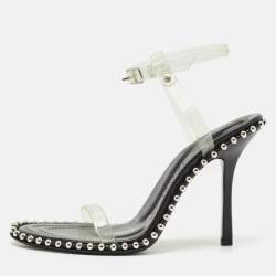 Alexander Wang Transparent PVC Nova Ankle Strap Sandals Size 37