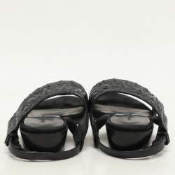 Alexander Wang Black Croc Embossed Leather Slingback Sandals Size 36