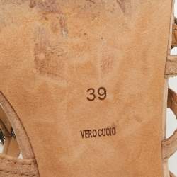 Alexander Wang Nude Suede Sadie Studded Caged Mule Sandals Size 39