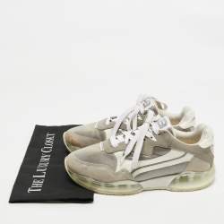 Pre Owned Alexander Wang Grey/White PVC, Suede And Leather Stadium Low Top Sneakers Size 40.5