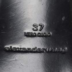 Pre Owned Alexander Wang Black/Transparent Suede and PVC Nova Slingback Sandals Size 37