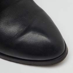 Pre Owned Alexander Wang Black Leather Gabi Ankle Length Boots Size 36.5