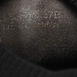 Pre Owned Alexander Wang Black Knit Fabric Dylan Espadrille Flats Size 37