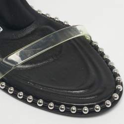 مملوكة مسبقًا Alexander Wang Green PVC Nova Ankle Strap Sandals Size 37