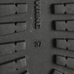 Pre Owned صندل أليكساندر وانغ جلد نوبيك أسود مسطح للكاحل مقاس 37