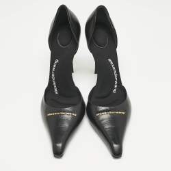 Pre Owned Alexander Wang Black Leather Viola Pumps Size 40