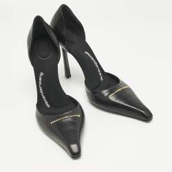 Pre Owned Alexander Wang Black Leather Viola Pumps Size 40