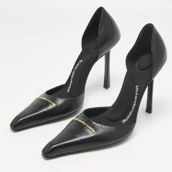 Pre Owned Alexander Wang Black Leather Viola Pumps Size 40