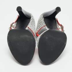 Pre Owned Alexander Wang Tricolor Leather Open Toe Ankle Strap Sandals Size 36