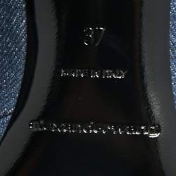 مملوكة مسبق�ًا حذاء بوت كاحل ألكساندر وانغ مقدمة مدببة ترصيعات إرى دنيم واش أزرق فاتح مقاس 40