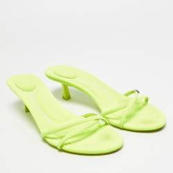 مملوكة مسبقًا Alexander Wang Dahlia Size 39 Green Neoprene Slide Sandals