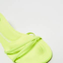مملوكة مسبقًا Alexander Wang Dahlia Size 39 Green Neoprene Slide Sandals