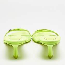 مملوكة مسبقًا Alexander Wang Dahlia Size 39 Green Neoprene Slide Sandals