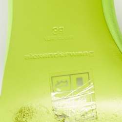 مملوكة مسبقًا Alexander Wang Dahlia Size 39 Green Neoprene Slide Sandals