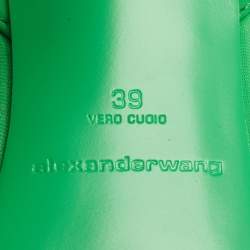 Pre Owned صندل ألكسندر وانغ داليا نيوبرين نيون أخضر مقاس 40