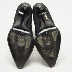 Pre Owned حذاء بوت ألكسندر وانغ قماش أسود طول الكاحل مقدمة مدببة مقاس 36.5