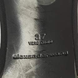 Pre Owned Alexander Wang Jessie Size 37 Black/Transparent  Fabric and PVC Slide Sandals