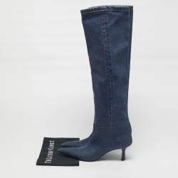 Pre Owned Alexander Wang Slouch Size 37 Blue Denim Knee Length Boots
