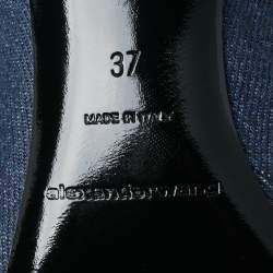 Pre Owned Alexander Wang Slouch Size 37 Blue Denim Knee Length Boots