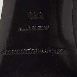 Pre Owned Alexander Wang Viola Size 38.5 Black Leather Pointed Toe D'orsay Pumps