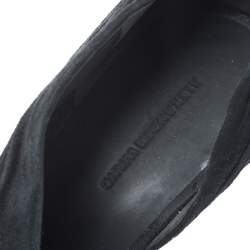 Alexander Wang Black Ruched Suede Maja Open Toe Sandals Size 39