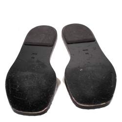 Alexander Wang Grey Leather Lola Studded Flat Slides Size 38