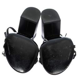 Pre Owned Alexander Wang Black Leather Dome Studded Nadia Sandals Size 39.5