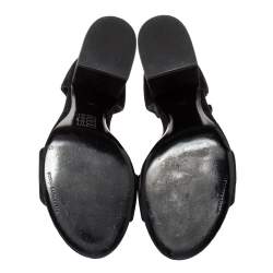 Alexander Wang Black Suede Leather Abbey Block Heel Ankle Strap Sandals Size 40