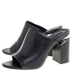 Alexander Wang Black Leather Mules Size 39