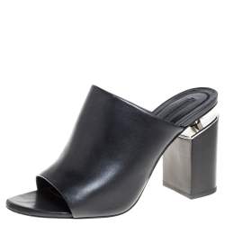 Alexander Wang Black Leather Mules Size 39