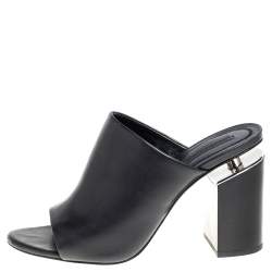 Alexander Wang Black Leather Mules Size 39