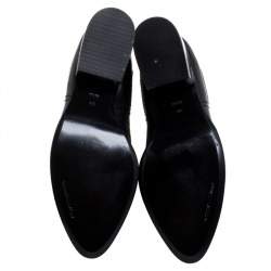 Pre Owned Alexander Wang Black Leather Anouck Ankle Boots Size 38