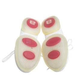 Pre Owned Alexander Wang White Mesh and Leather Trim A1 High Top Sneakers Size 39