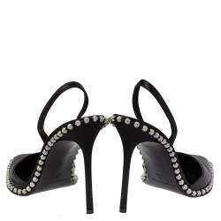 Alexander Wang Black Satin Rina Sandals Size 38