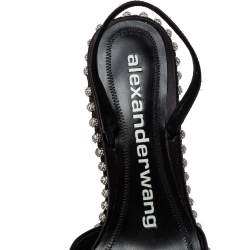 Alexander Wang Black Satin Rina Sandals Size 38