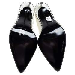 Pre Owned Alexander Wang  Off White Leather Ankle Boots Size 41