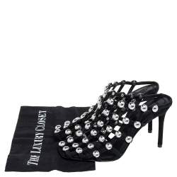 Alexander Wang Black Suede Embellished Sadie Mules Size 37