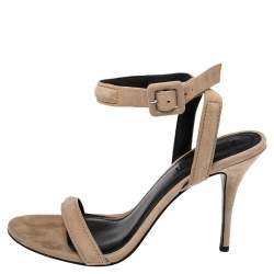 Alexander Wang Beige Suede Antonia Ankle Wrap Sandals Size 39
